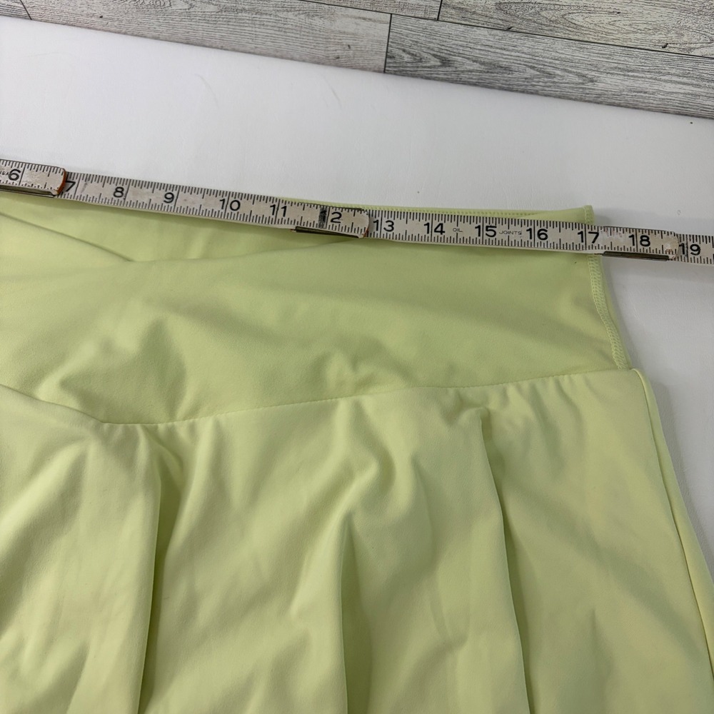 Fabletics Skort Womens XXL/1X Lime Green Crossover Waist Pockets - Picture 6 of 9